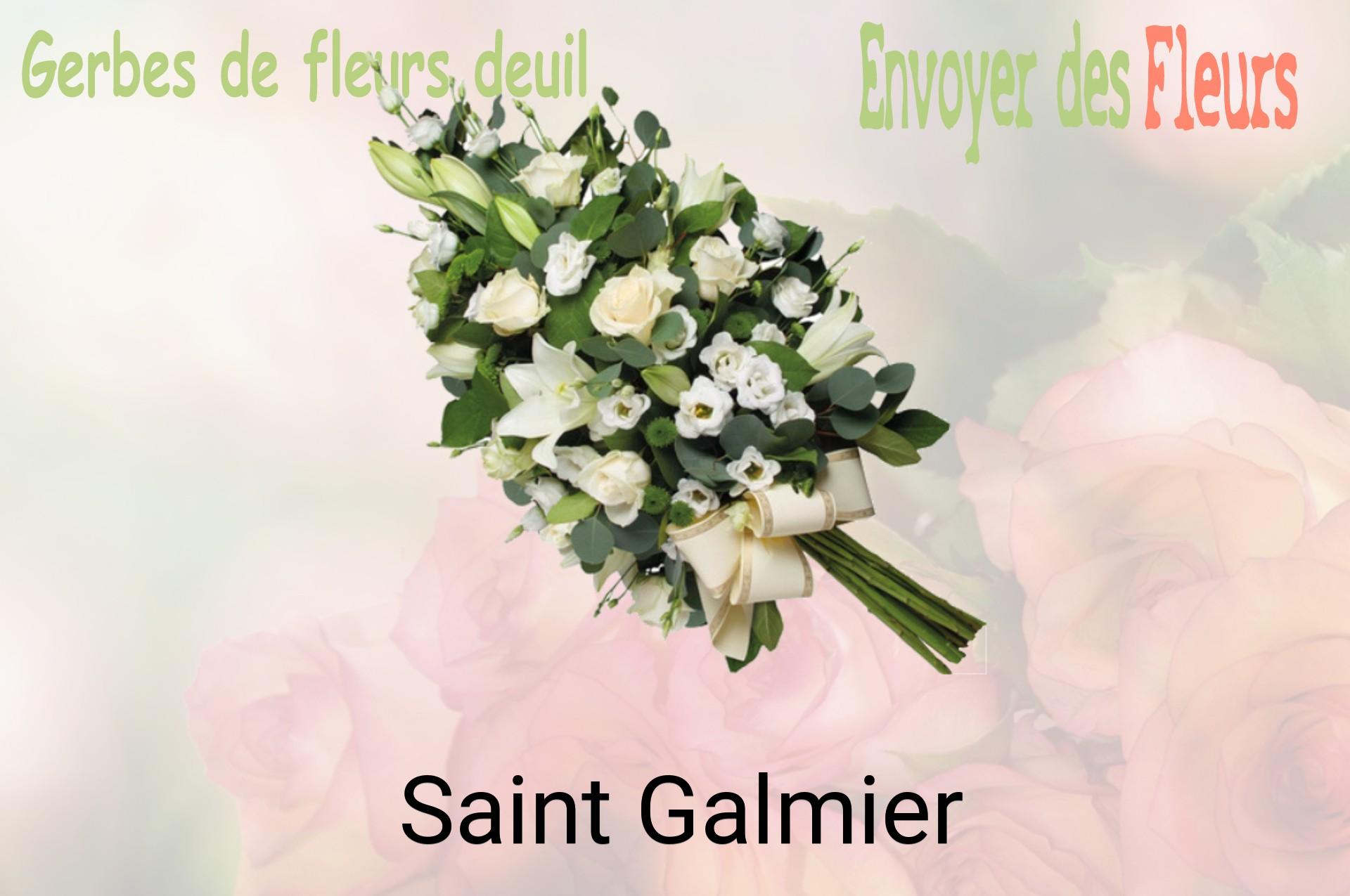 Gerbe de fleurs de deuil livrée à Saint-Galmier
